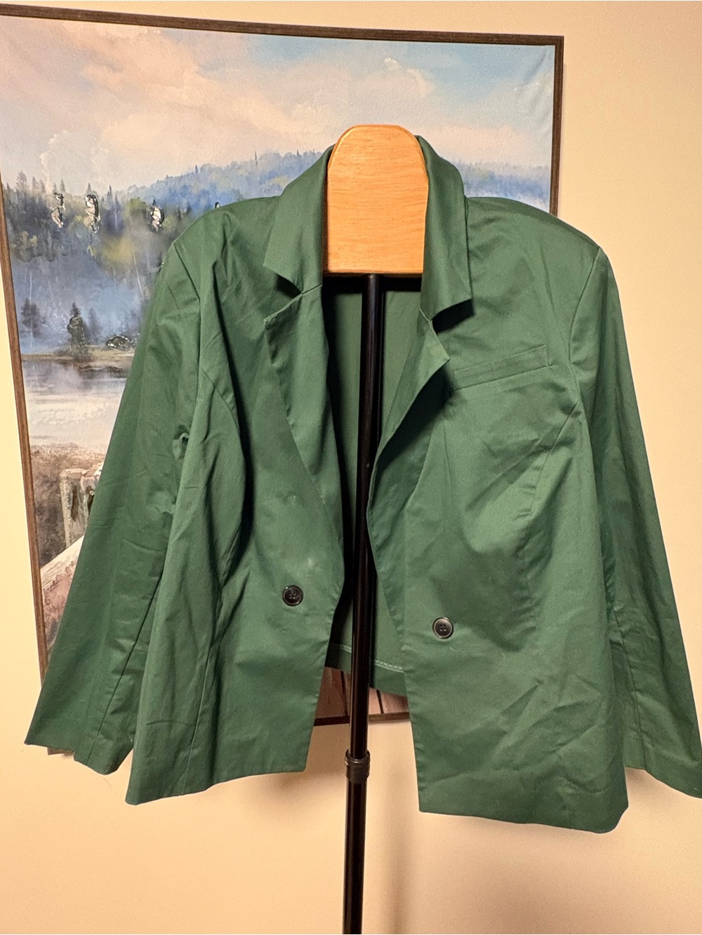 Lane Bryant Forest Green Double-Button Blazer